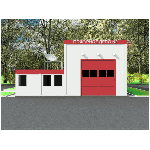 Быстровозводимое пожарное депо для парковки и обслуживания пожарной автотехники